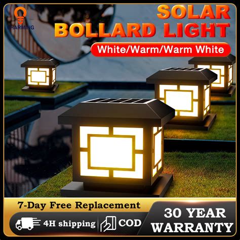 solar lights pillar|【Free Shipping】 Solar Gate Pillar Light LED 4 Tricolor Outdoor .